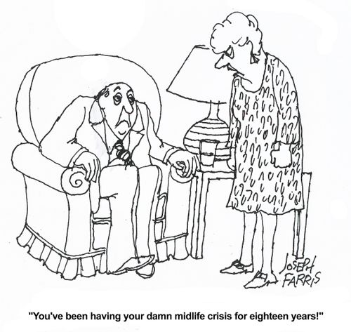 'You've been having your damn midlife crisis for eighteen years!'