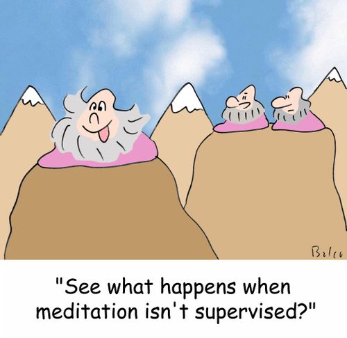 'See what happens when meditation isn't supervised?'