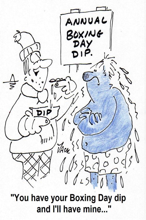 'You have your Boxing Day dip and I'II have mine...'