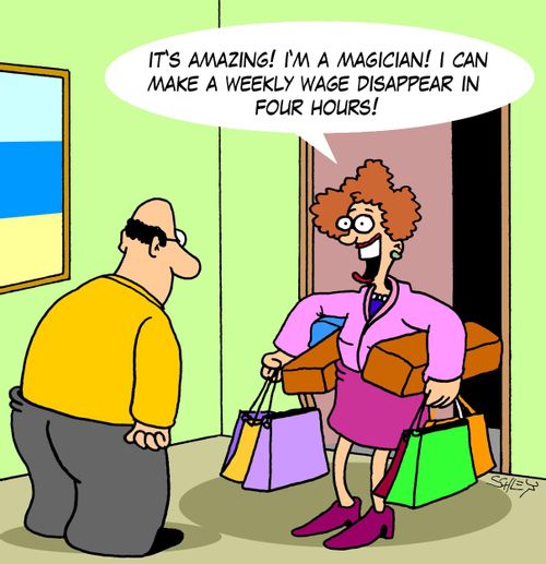 'It's amazing! I'm a magician! I can make a weekly wage disappear in four hours!'