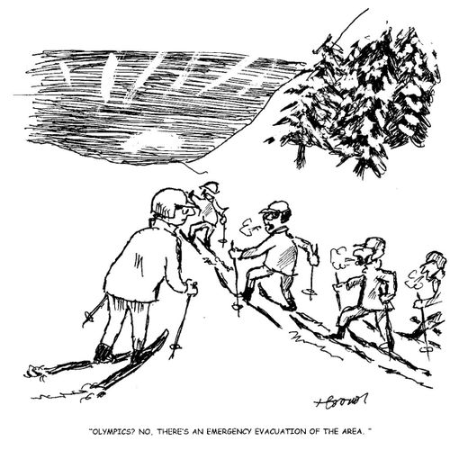 'Olympics? No, there's an emergency evacuation of this area.'