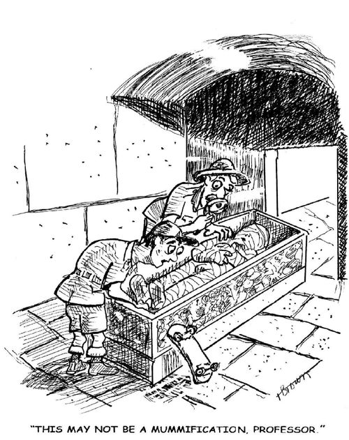 'This may not be a mummification, professor.'