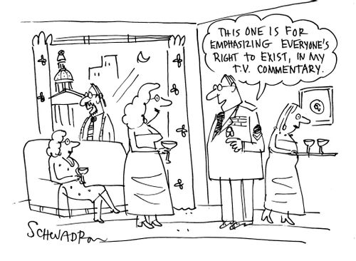 'This one is for emphasizing everyone's right to exist, in my T.V. commentary.'