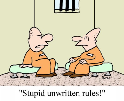 'Stupid unwritten rules!'