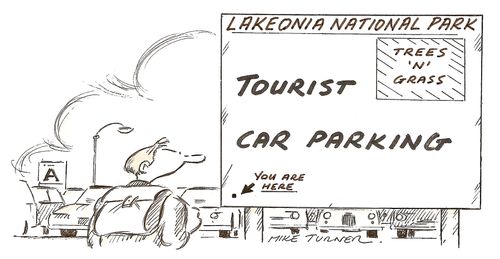 Lakeonia National Park: Car parking and park area.