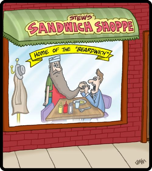 Stew's Sandwich Shoppe - Home of the 'Beardwich'.