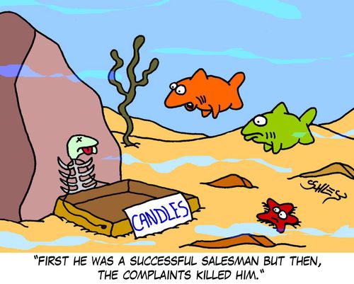 'First he was a successful salesman but then, the complaints killed him.'