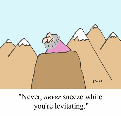 'Never, NEVER sneeze while you're levitating.'