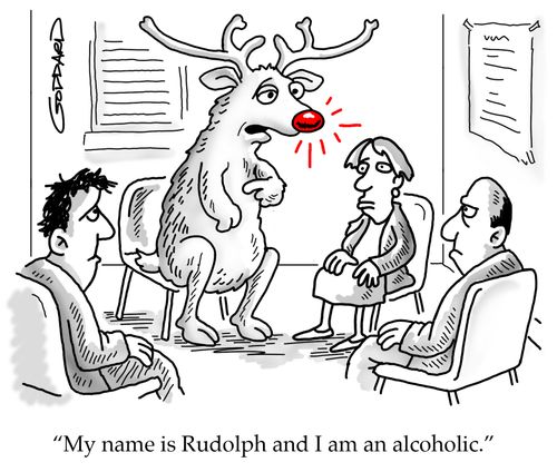 'My name is Rudolph and I am an alcoholic.'
