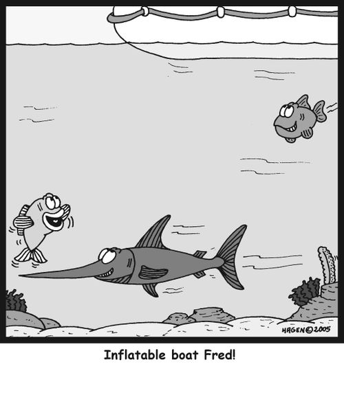 'Inflatable boat Fred!'
