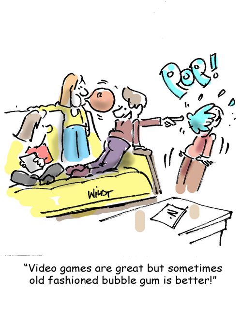 Bideo games are great but sometimes old fashioned bubble gum is better!