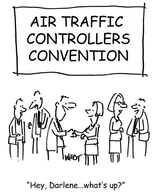 Air traffic controller asks 'what's up?'