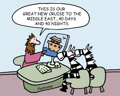 This is our great new cruise to the Middle East - 40 days and 40 nights.
