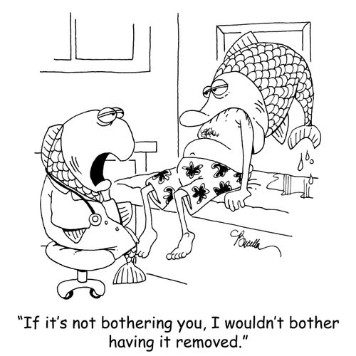 'If it's not bothering you, I wouldn't bother having it removed.'