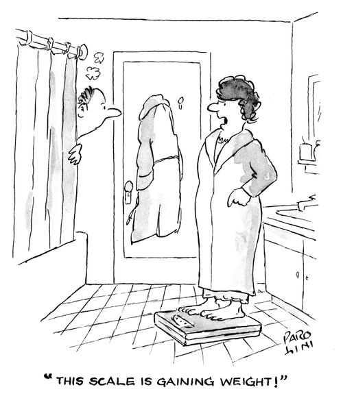 'This scale is gaining weight!'