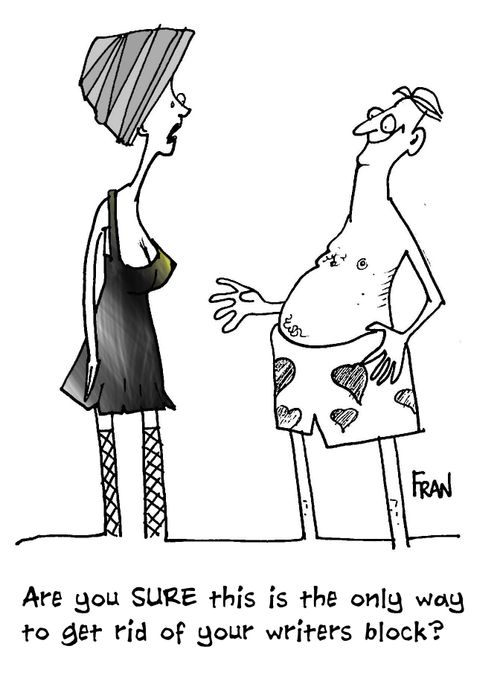 'Are you sure this is the only way to get rid of your writers block?'