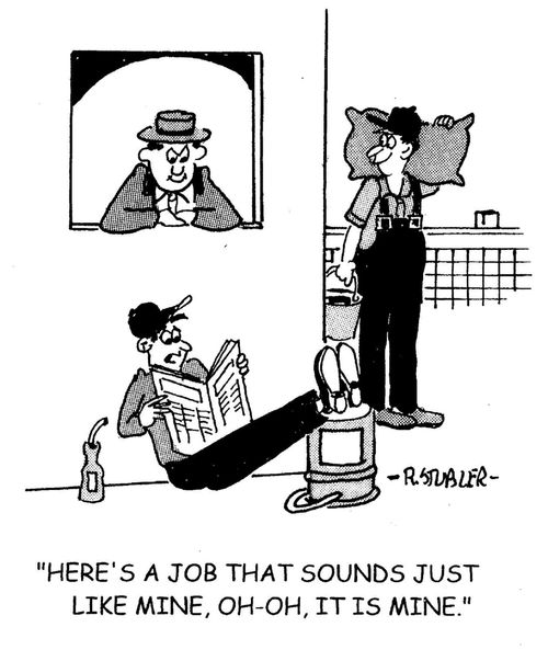 'Here's a job that sounds just like mine, oh-oh, it is mine.'
