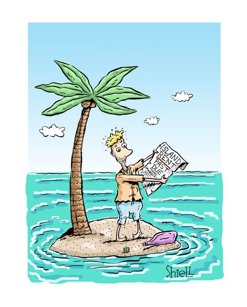 Island Rent Due.