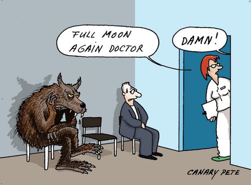 'Full moon again Doctor.'
