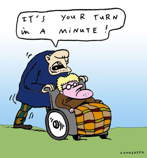 'It's your turn in a minute!'