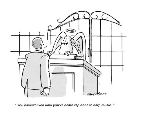 'You haven't lived until you've heard rap done in harp music.'