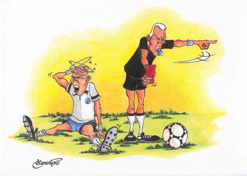 Football foul (red card).
