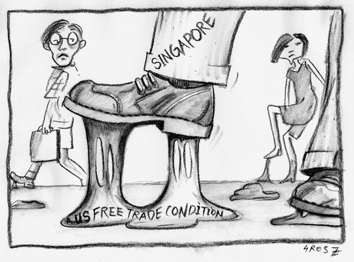 New free trade agreement with the US forces Singapore to change it's ban on chewing gum.