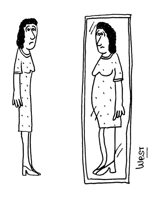 Mirror to make people look fat.