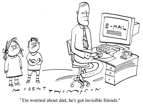 "I'm worried about Dad, he's got invisible friends"