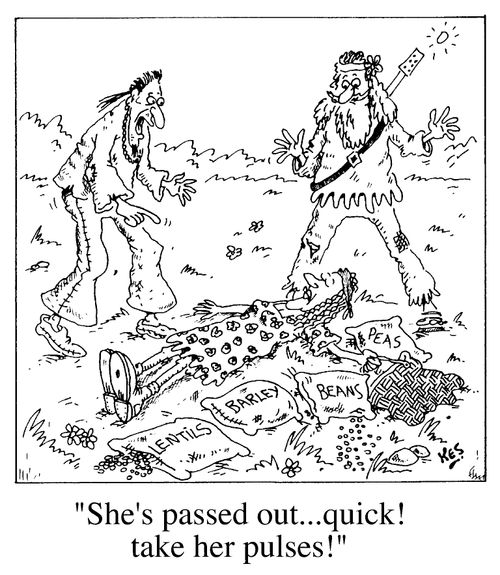 "She's passed out...quick! take her pulses!"