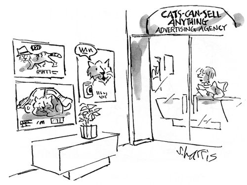 Cats-can-sell anything advertising agency.