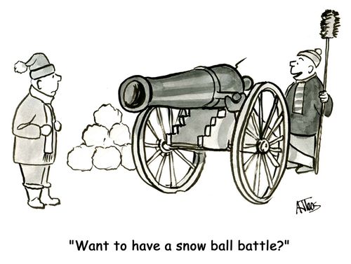 'Want to have a snow ball battle?'