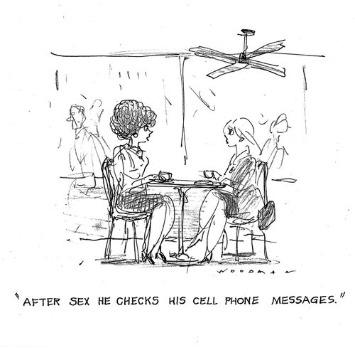 'After sex he checks his cell phone messages.'