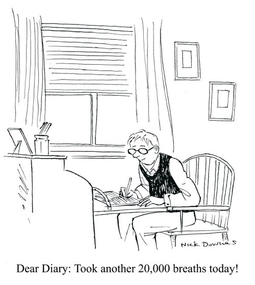 Dear Diary: Took another 20,000 breaths today!