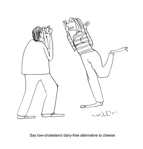 'Say low-cholesterol dairy-free alternative to cheese!'