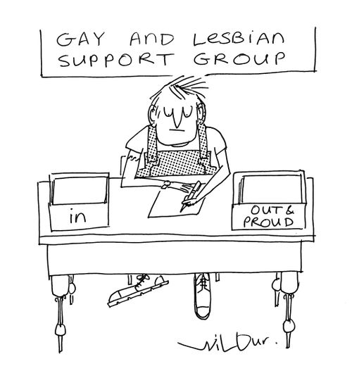 Gay and lesbian support group.