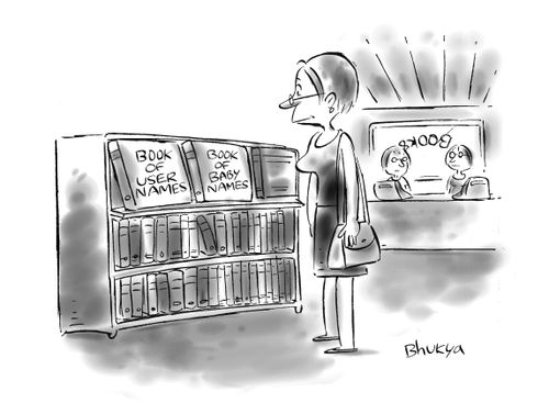 'Book of Usernames' / 'Book of Baby Names'.