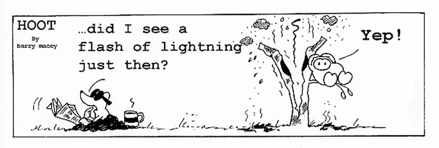 "Did I see a flash of lightning just then?"