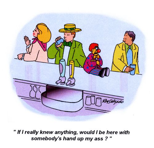 'If I really knew anything, would I be here with somebody's hand up my ass?'