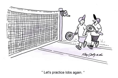 'Let's practice lobs again.'