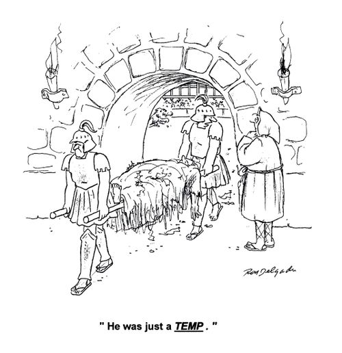 'he was just a temp.'