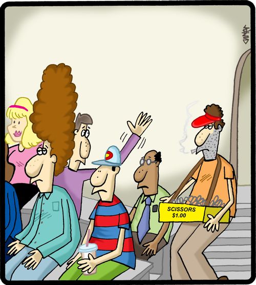 Scissors vendor.