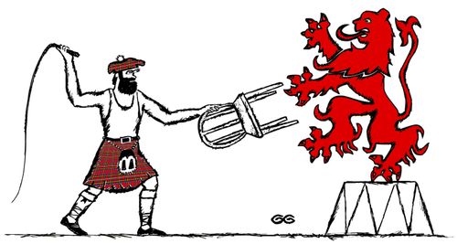 The Scottish lion tamer.