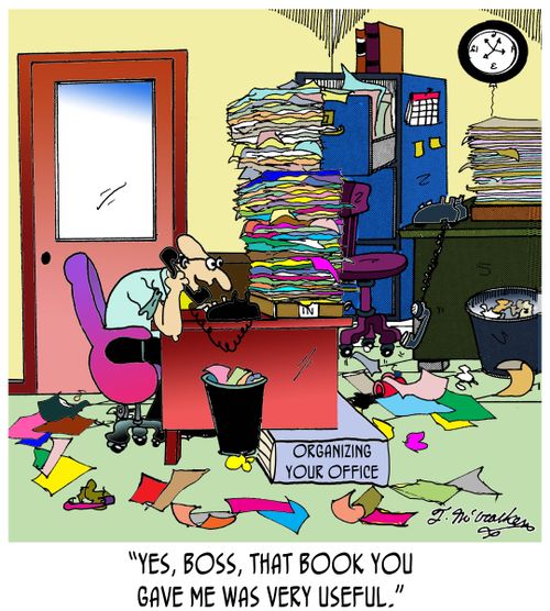 'Yes, boss, that book you gave me was very useful.'