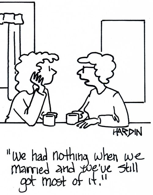 'We had nothing when we married and we've still got most of it.'