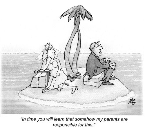 'In time you will learn that somehow my parents are responsible for this.'
