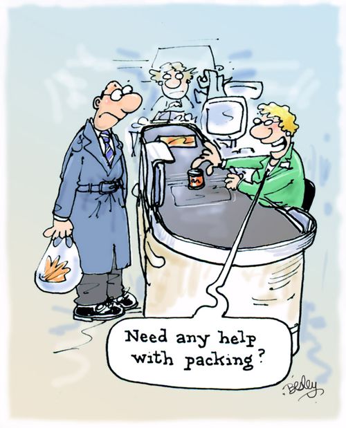 'Need any help with packing?'