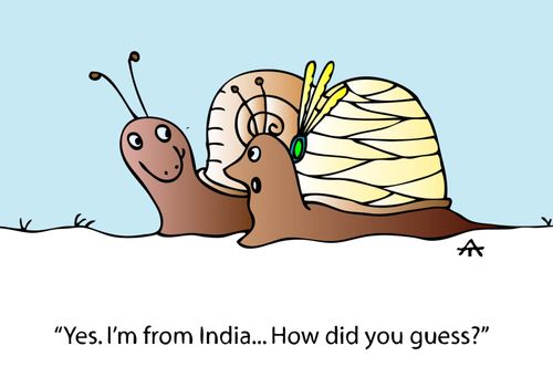 'Yes. I'm from India. . . How did you guess?'