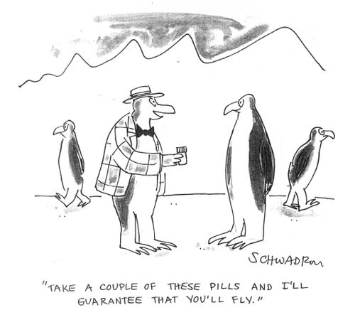 Take a couple of these pills and I'll guarantee you fly.