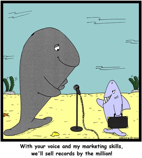 With your voice and my marketing skills, we'll sell records by the million!